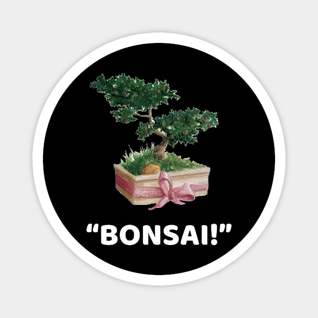 Bonsai White Magnet by media25yl